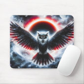 Mystical Cosmic Celestial Owl Mousepad (Mit Mouse)