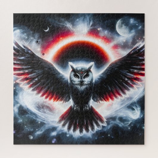 Mystical Cosmic Celestial Owl Puzzle (Vertikal)