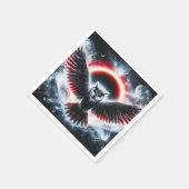 Mystical Cosmic Celestial Owl Serviette (Ecke)