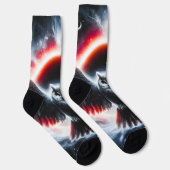 Mystical Cosmic Celestial Owl Socken (Rechts)