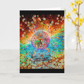 Mystical Cosmos Card Karte (Gelbe Blume)