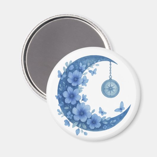 Mystical Crescent Moon Magnet (Vorderseite/Rückseite)