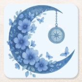 Mystical Crescent Moon Rechteckiger Pappuntersetzer (Vorderseite)