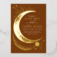 Mystical Crescent Moon Starry Night Boho Wedding