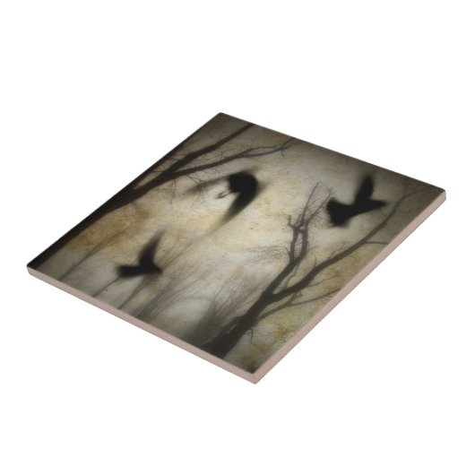 Mystical Crow Forest Fliese (Seite)