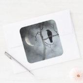 Mystical Crow Quadratischer Aufkleber (Umschlag)