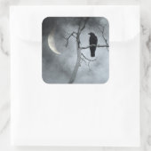 Mystical Crow Quadratischer Aufkleber (Tasche)