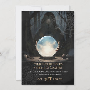 Mystical Crystal Ball Fortune Teller Halloween Einladung