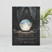 Mystical Crystal Ball Fortune Teller Halloween Einladung (Stehend Vorderseite)