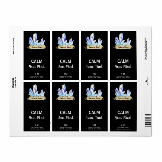 Mystical Crystal Black Box Labels (Vorne)
