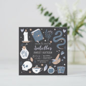 Mystical Crystal Fortune Teller 16 . Geburtstag Einladung (Stehend Vorderseite)