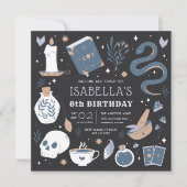 Mystical Crystal Fortune Teller Birthday Party Einladung (Vorderseite)