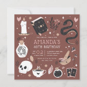 Mystical Crystal Fortune Teller Birthday Party Einladung (Vorderseite)