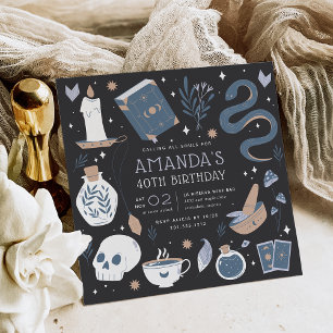 Mystical Crystal Fortune Teller Birthday Party Einladung