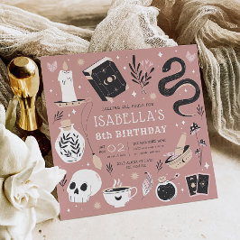 Mystical Crystal Fortune Teller Birthday Party Einladung