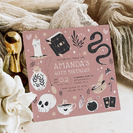 Mystical Crystal Fortune Teller Birthday Party Einladung