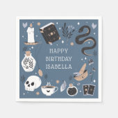 Mystical Crystal Fortune Teller Birthday Party Serviette (Vorderseite)