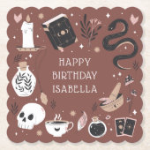 Mystical Crystal Fortune Teller Birthday Party Untersetzer (Vorderseite)
