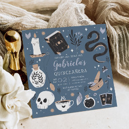 Mystical Crystal Fortune Teller Quinceanera Einladung