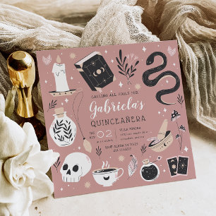 Mystical Crystal Fortune Teller Quinceanera Einladung