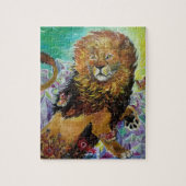 Mystical Crystal Lion Painting "New Worlds" Jigsa Puzzle (Vertikal)