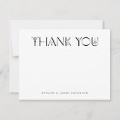 Mystical Danke White Mitteilungskarte (Vorderseite)