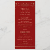 Mystical Dark Red Gold Sun Star Moon Astronomie Programm (Vorderseite)