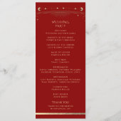 Mystical Dark Red Gold Sun Star Moon Astronomie Programm (Rückseite)