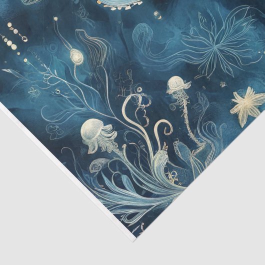 Mystical Deep Sea Dreamscape Seidenpapier (Detail)