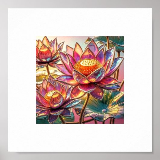 "Mystical Desert Mirage - Surreal Camel Caravan" Poster (Vorne)