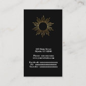 Mystical design on black visitenkarte (Rückseite)