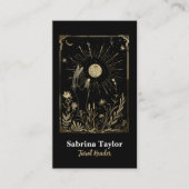 Mystical design on black visitenkarte (Vorderseite)