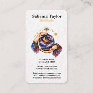 Mystical design with crystal ball visitenkarte