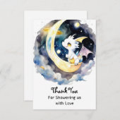 Mystical Dragon Baby Dusche Dankeskarte (Vorne/Hinten)