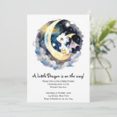 Mystical Dragon Baby Dusche Einladung (Stehend Vorderseite)