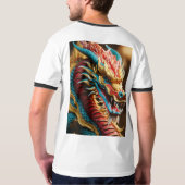 Mystical Dragon Emboss T-Shirt (Schwarz voll)