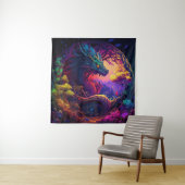 Mystical Dragon Fantasy Colorful Cloud Wandteppich (Beispiel)