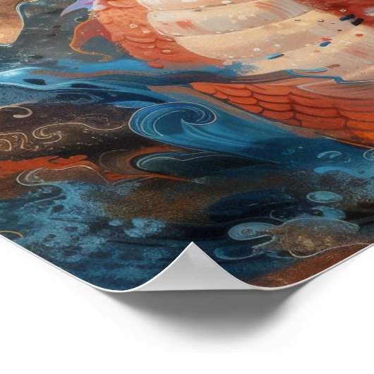 Mystical Dragon Fantasy Poster (Ecke)