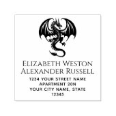 Mystical Dragon Silhouette #8S Name Rücksendeadres Permastempel (Design)