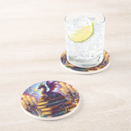 Mystical Dragon Wizard Books Getränkeuntersetzer