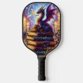 Mystical Dragon Wizard Books Pickleball Schläger (Vorderseite)