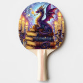 Mystical Dragon Wizard Books Tischtennis Schläger (Vorderseite)