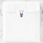 Mystical Dragoon Fantasy Herz-Aufkleber (Tasche)