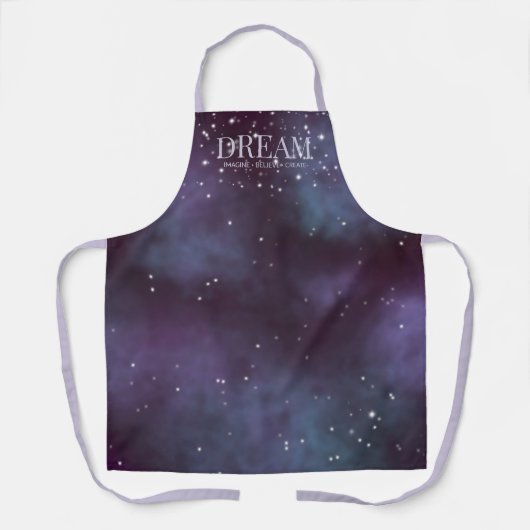 Mystical Dream Dusty Violet Galaxy Schürze (Vorderseite)