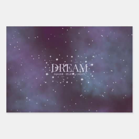 Mystical Dream Dusty Violet Geschenkpapier Set (Vorderseite)