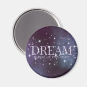 Mystical Dream Dusty Violet Magnet (Vorderseite/Rückseite)