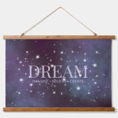 Mystical Dream Dusty Violet Wandteppich Mit Holzrahmen (Vorne)