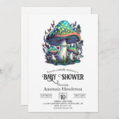 Mystical Dreamy Mushroom Baby Dusche Einladung (Vorne/Hinten)