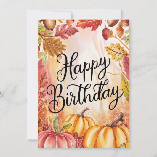 Mystical Dreamy Pumpkin Herbstfall glücklich Gebur Karte (Vorderseite)