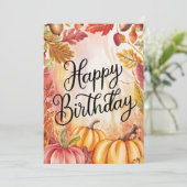Mystical Dreamy Pumpkin Herbstfall glücklich Gebur Karte (Stehend Vorderseite)